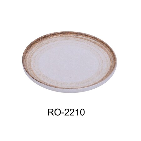 Yanco 10 x 1.125 in. Rockeye-2 Porcelain Round Two-Tone Plate, 12PK RO-2210